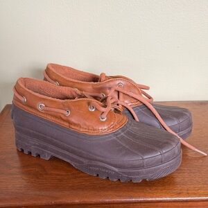 Sperry Top Sider  Brown and Black Duck Boots Size 8